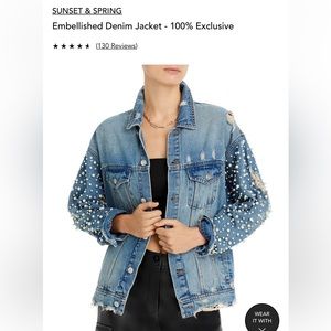 Sunset & Spring Embellished Denim Jacket
